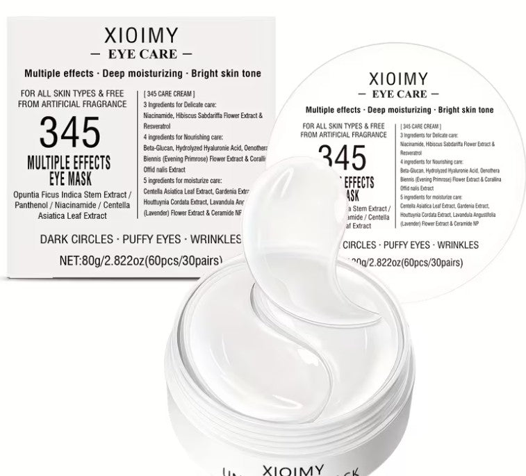 60pcs of 345 Niacinamide, Hyaluronic Acid, and Panthenol Eye Masks